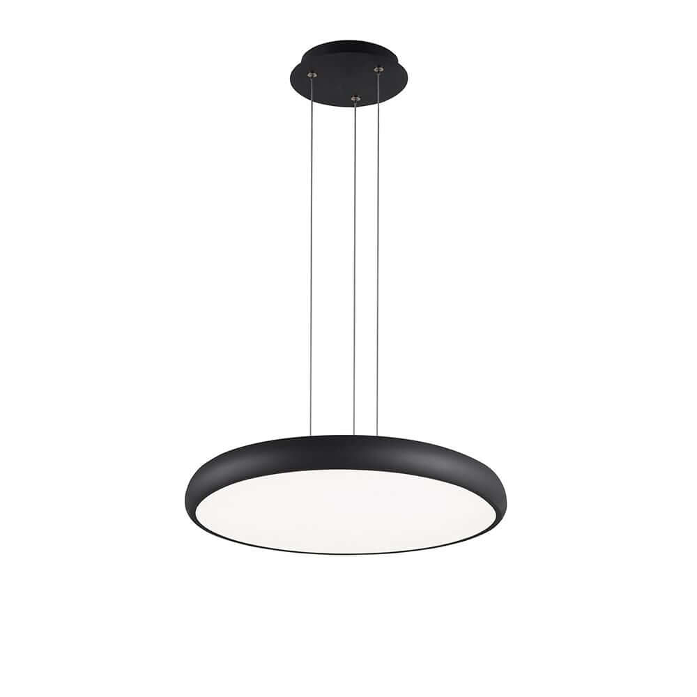 Gap LED Hängelampe Ø 51cm in modernem Design mit schwarzem Rahmen und weißem Licht.