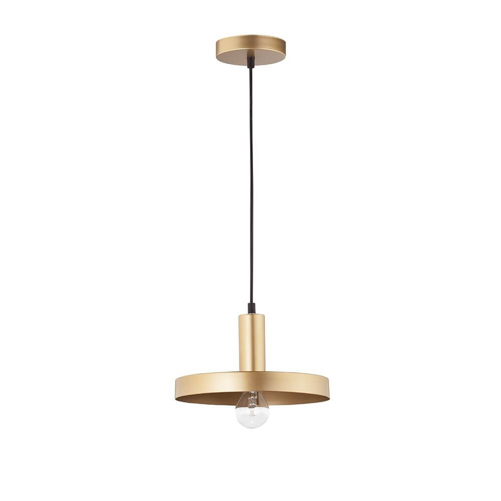 Garni Pendellampe Metall in elegantem design mit goldfarbenem metall und dekorativer glühbirne.