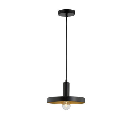 Garni pendant lamp metal in modern black with a gold interior and elegant design.
