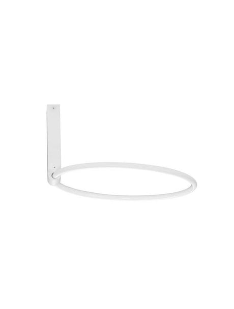 Garve LED Loftslampe hvid Ø 40cm i en delikat ringform, minimalistisk design, varmt hvidt lys.
