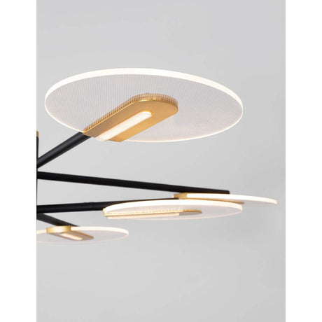 Genti LED-pendellampe Gold, Klar med moderne design og elegant lysfordeling