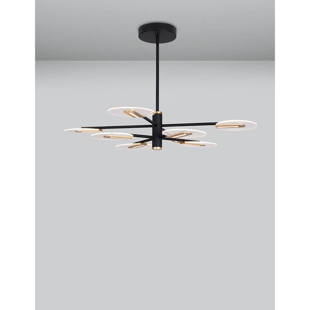 Genti LED Hängeleuchte Gold, Klar - moderne Deckenleuchte mit elegantem Design und guter Lichtverteilung.