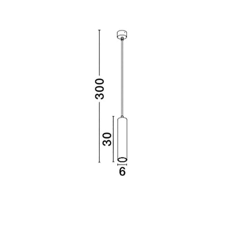 Lampada a ciondolo Gia Ø 6 cm bianco