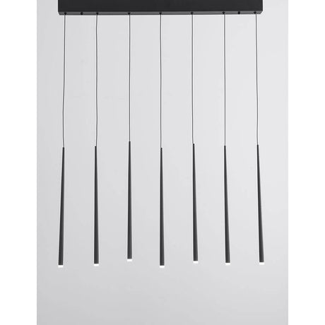 Lampada a ciondolo a led Giono Black