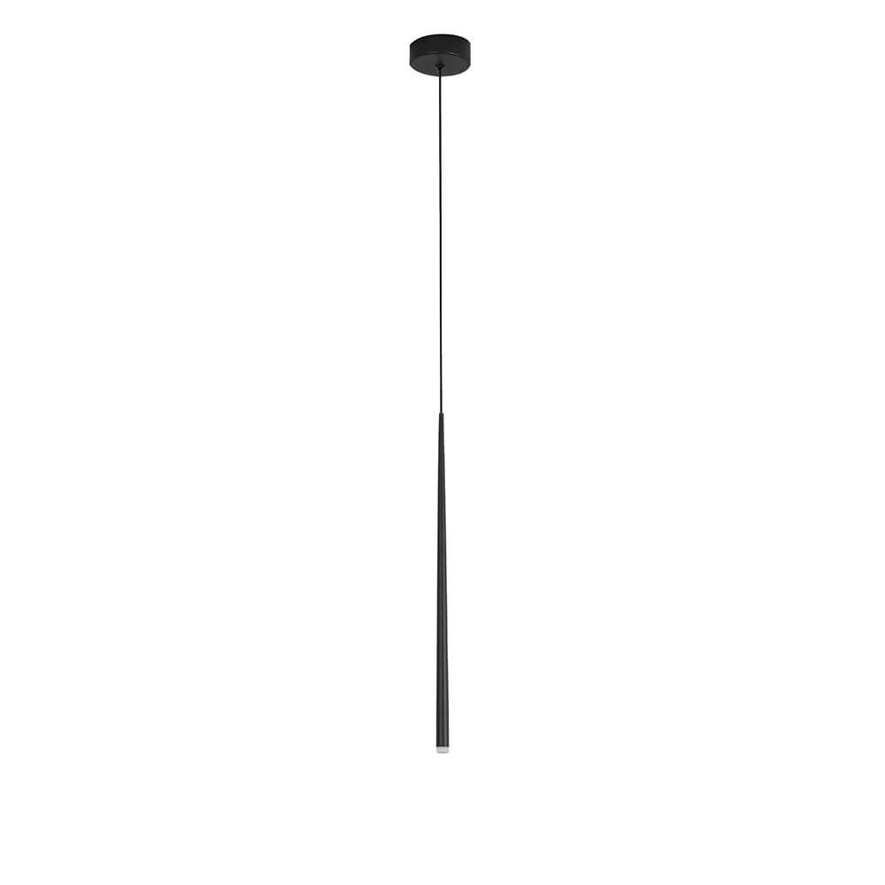 Giono LED Pendellampe 51cm Schwarz elegante hängende Lampe in Schwarz mit minimalistischem Design
