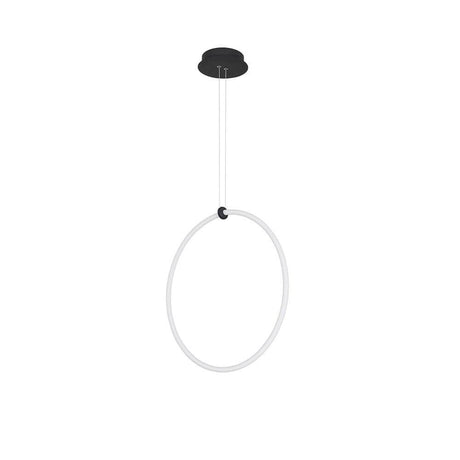 Girdino LED Runde Hängelampe Ø 59,5cm, moderne Pendelleuchte, minimalistisches Design in schwarz.