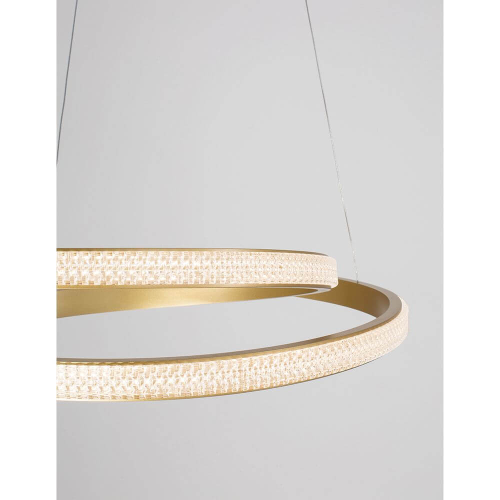 Grania LED Hängeleuchte Matt-Gold mit eleganter LED-Beleuchtung in modernem Design.