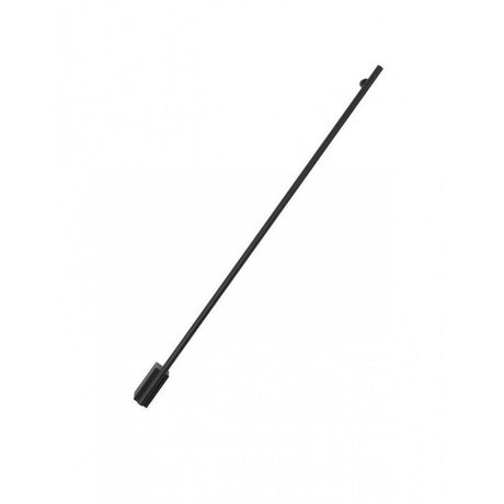 Gropius LED wall lamp metal black, 90 cm long, 3.5 cm flat aluminium wall light with minimalist form