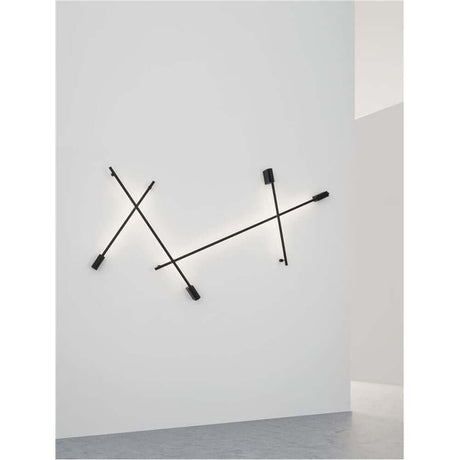 Gropius LED Wandlampe Metall Schwarz mit minimalistischem Design und integrierter LED für moderne Wandbeleuchtung