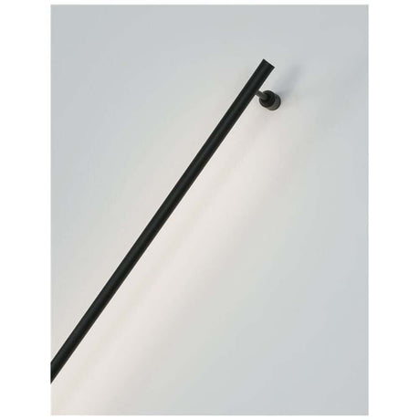 Gropius LED Sort aluminium væglampe med integreret LED-Striber og minimalistisk design.