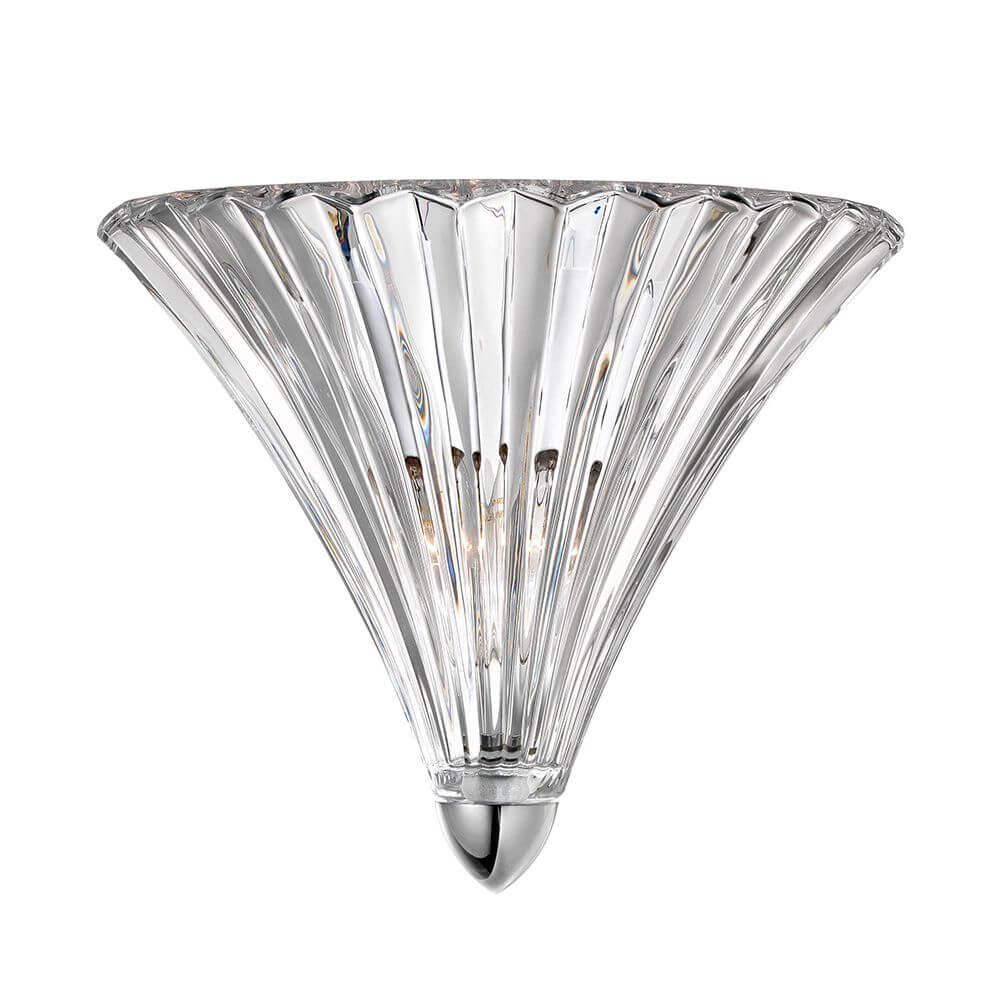 Guscio Wandlampe Glas mit bernsteinfarbenem, geriffeltem Glas in elegantem Design für stilvolle Innenräume.