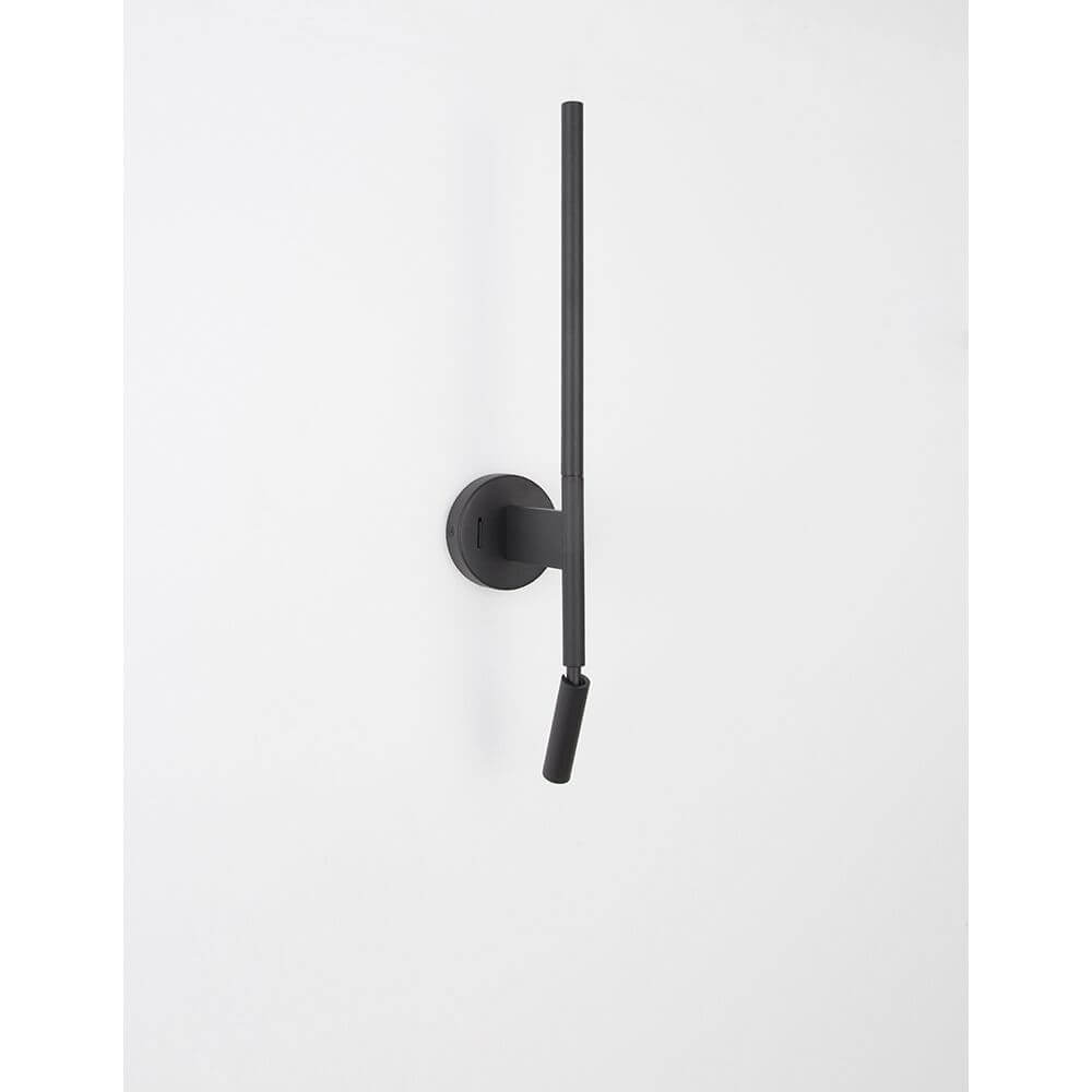 Handy LED Wandlampe 2-flammig in modernem Schwarz, drehbar, ideal für Wohn- und Schlafzimmer.