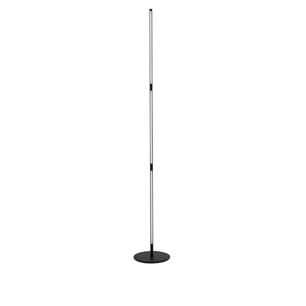 Handy LED Stehlampe 171cm Schwarz in minimalistischem Design mit schwarzem Aluminium.