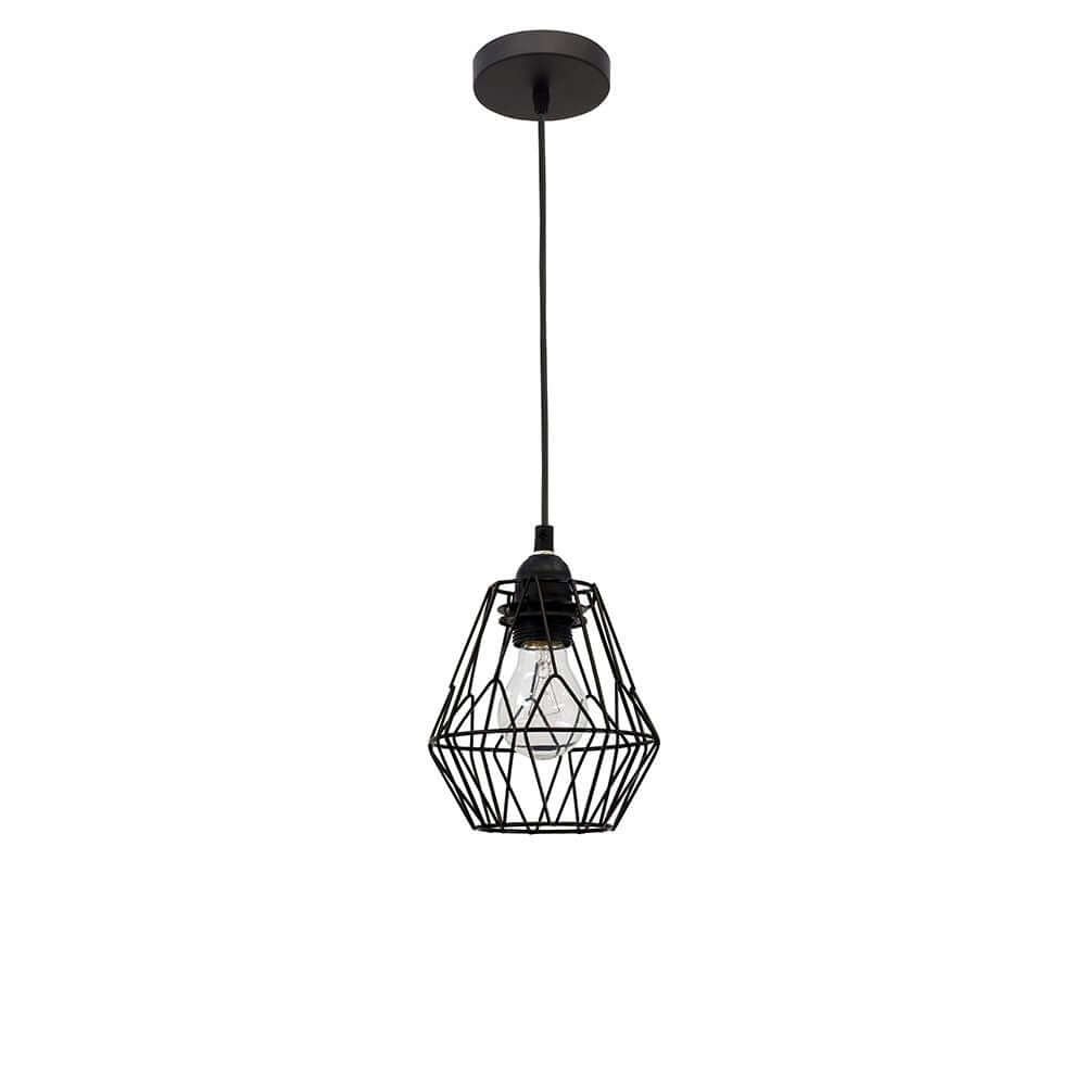 Isabella Pendelleuchte Metall in geometrischem Design und schwarzem Finish, ideal für moderne Innenräume.