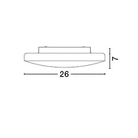 IVI Lampa sufitowa Ø 26 cm opal