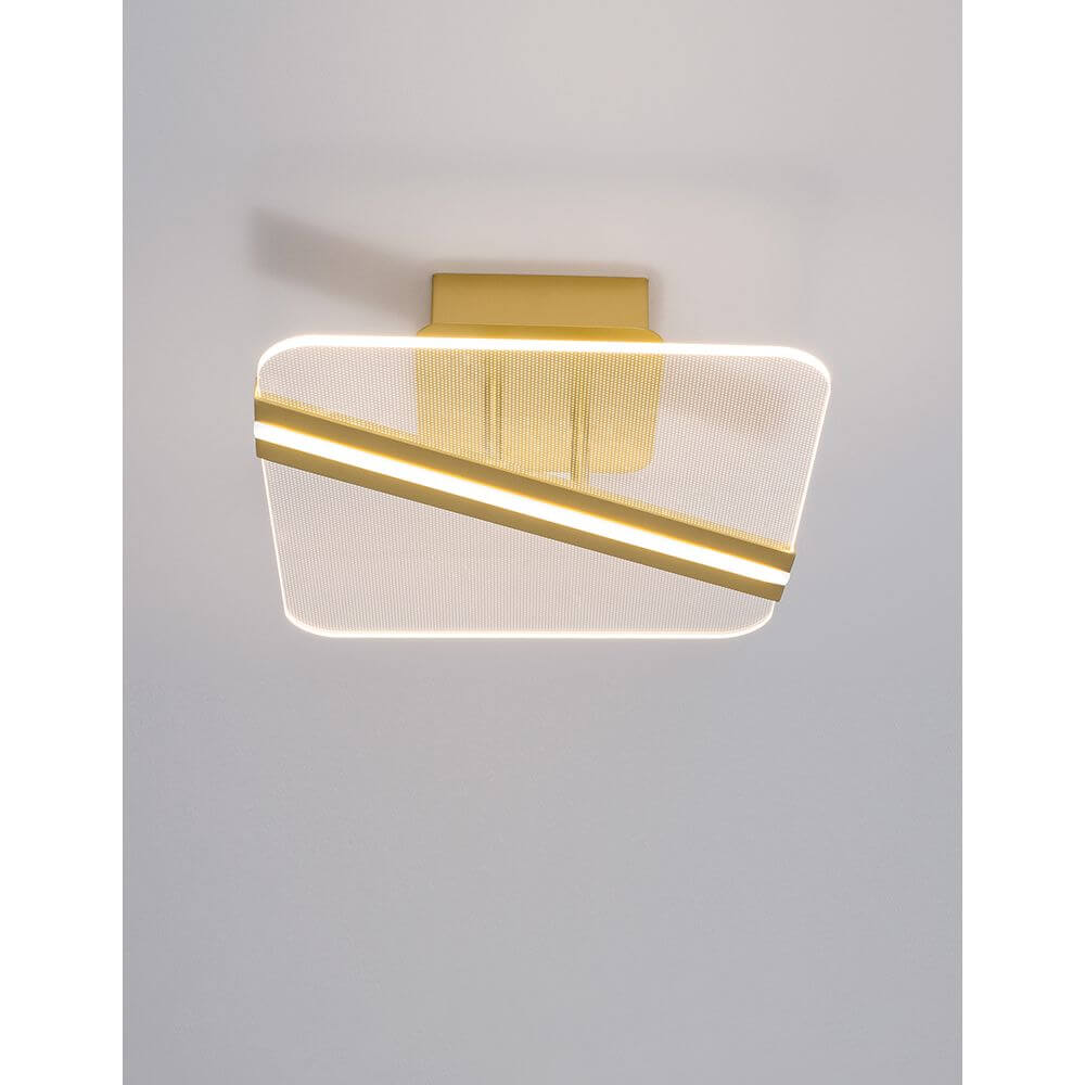 Jertuna LED Runde Deckenlampe Gold mit modernem Design und eleganter Lichtverteilung für jeden Raum.