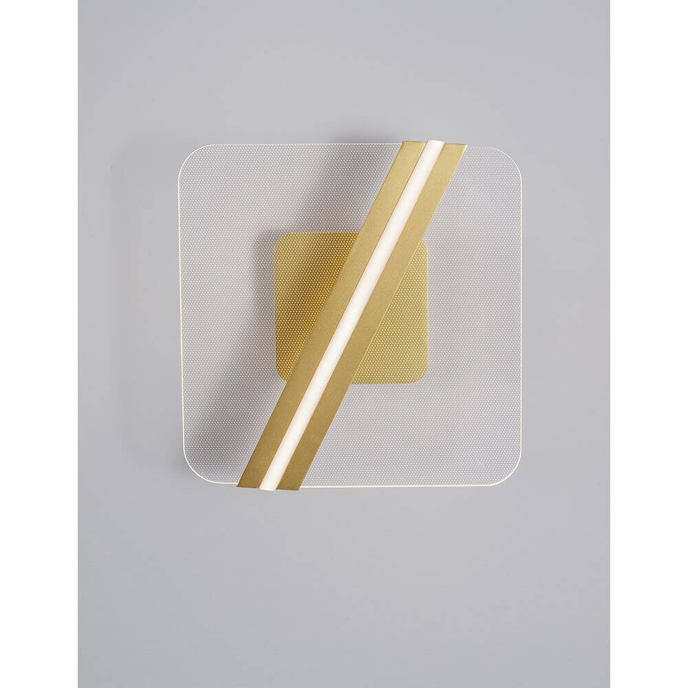 Jertuna LED Runde Deckenlampe Gold mit modernem Design und eleganten Aluminium- und Acryl-Elementen.