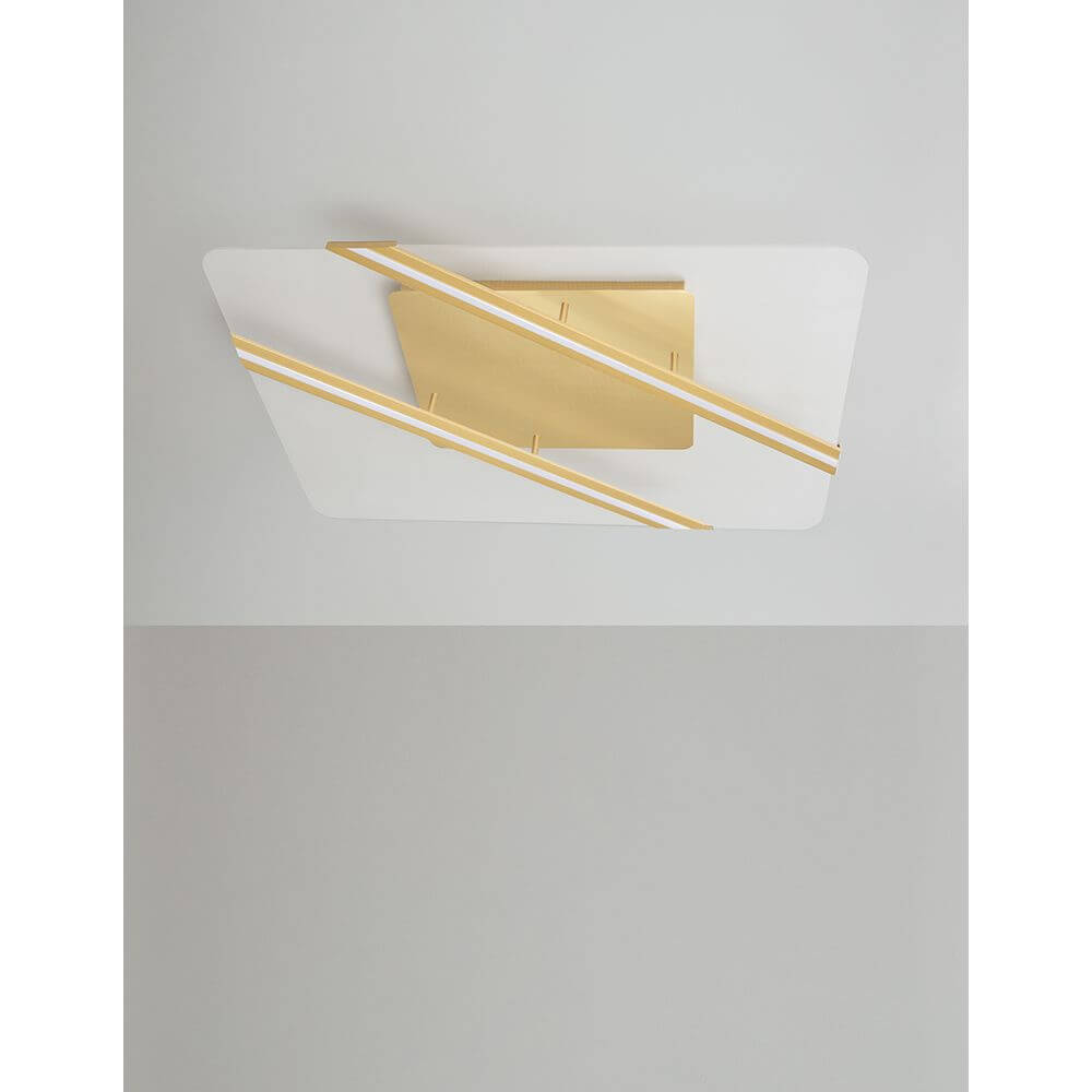 Jertuna LED Acryl-Deckenleuchte mit modernem Design in Aluminium und Acryl, ideal für elegantes Innendetail.