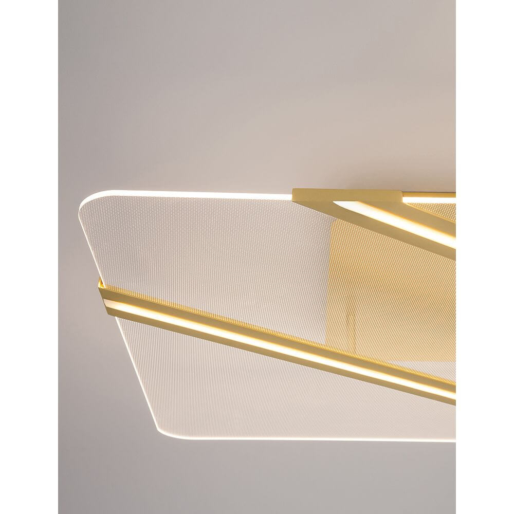 Jertuna LED Acryl-Deckenleuchte in modernem Design mit eleganten Aluminiumdetails.
