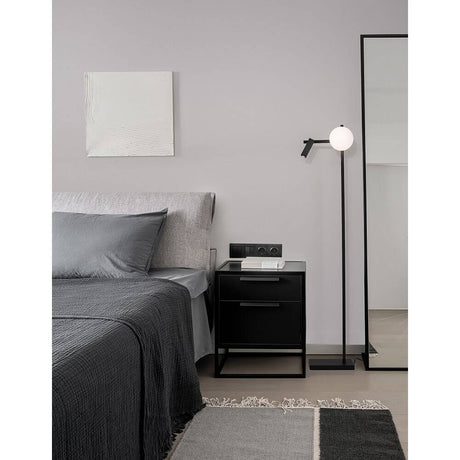 Lampada da pavimento a LED Joline a 2 fiamme sabbiose