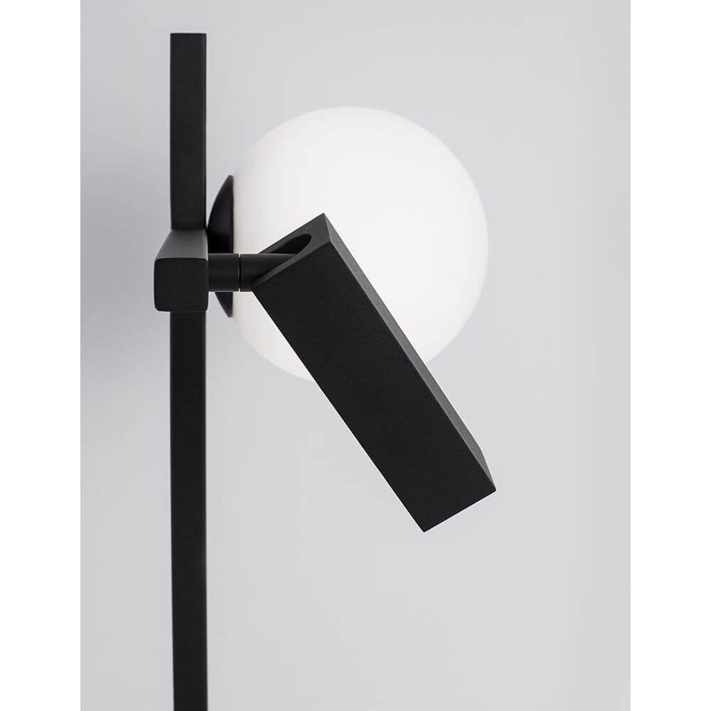 Joline LED Tischleuchte Schwarz mit modernem Design und glänzendem Lichtschirm in einem eleganten Schwarzton.