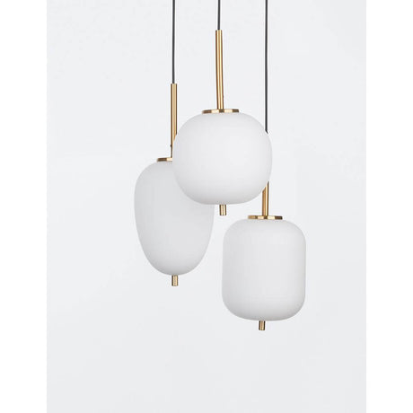 Nova Luce Lato Hängelampe 3-flammig Antik-Gold, Weiß