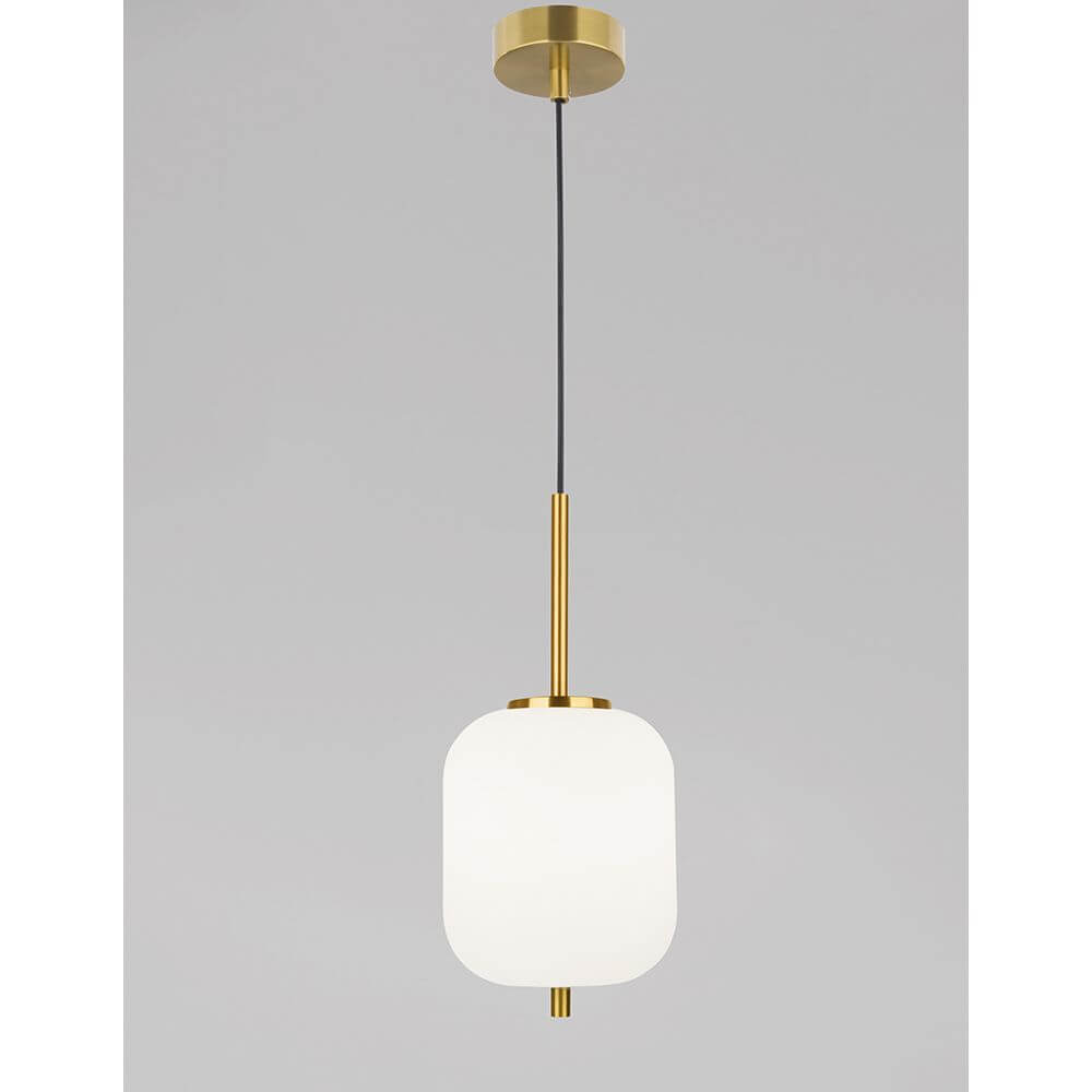 Lato Hängelampe Gold, Weiß – elegante Pendelleuchte mit opalem Glas und goldfarbenem Metall für stilvolle Räume.