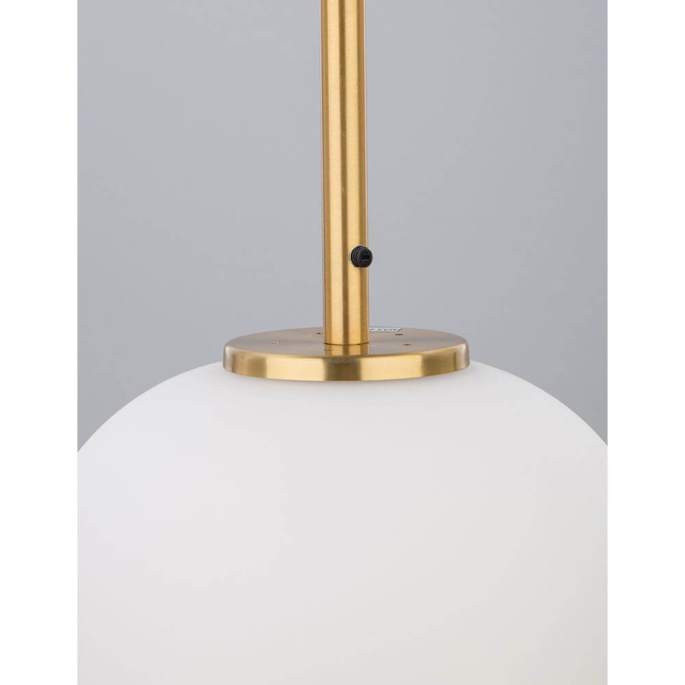 Nova Luce Lato Glas-Hängeleuchte Antik-Gold