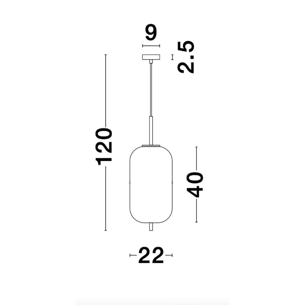 Lato Hängeleuchte Antik-Metall Maße: 120cm hoch, 22cm Durchmesser, 9cm Breite, 2.5cm Deckenaufhängung.