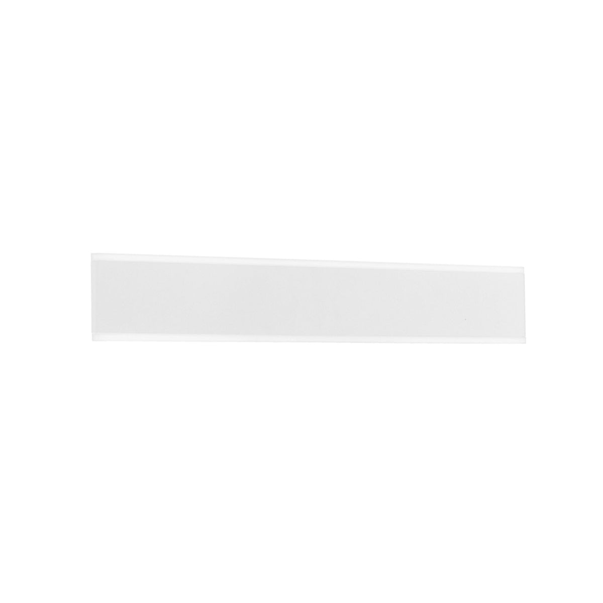 Nova Luce Line LED white wall light, modern elongated wall lamp made of plastic, front view