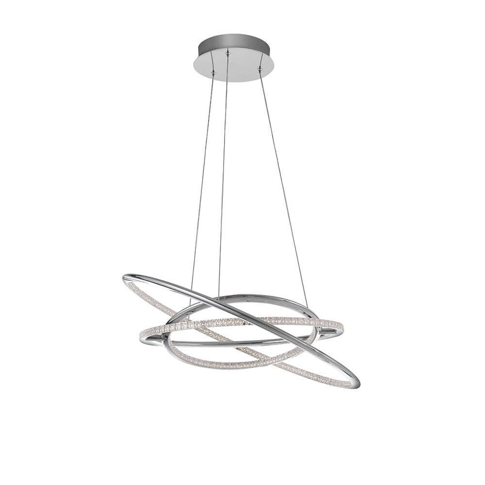 Livorno LED Ring Hängelampe Ø 60cm mit modernem Design aus Aluminium und Glas in elegantem Look.