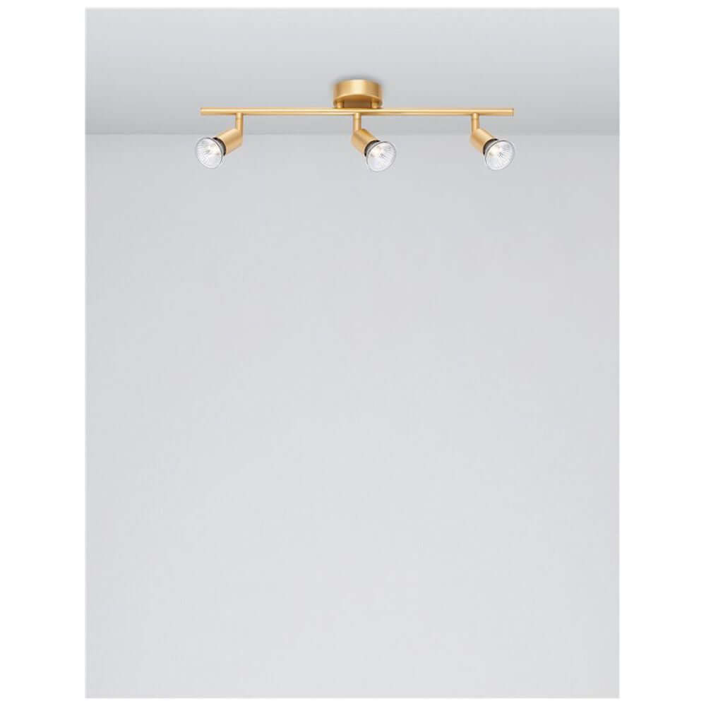 Lup Balkenstrahler 3-flammig Metall in modernem Design mit drei beweglichen Lichtquellen.
