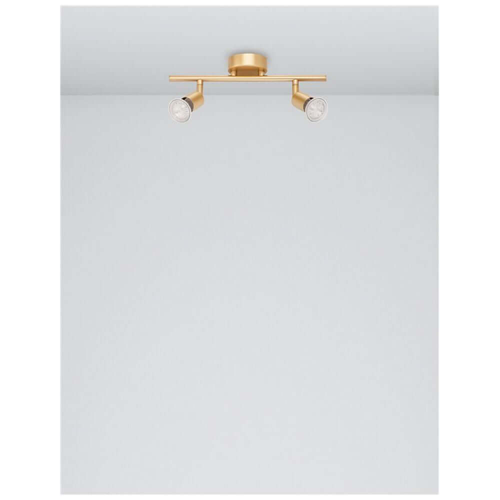 Lup Balkenstrahler 2-flammig in modernem Design aus schwarzem Metall, ideal für Wohnräume.