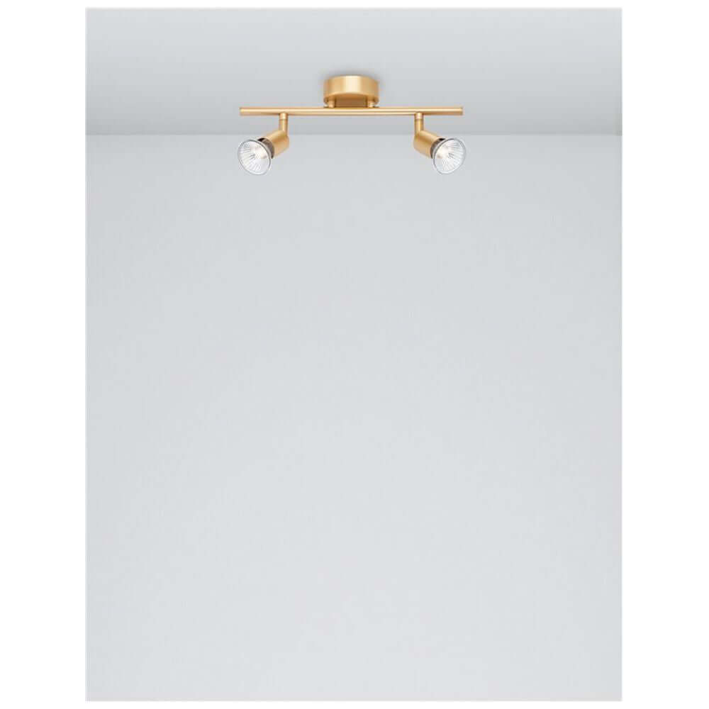 Lup Balkenstrahler 2-flammig in modernem design mit beweglichen Lichtquellen aus schwarzem Metall