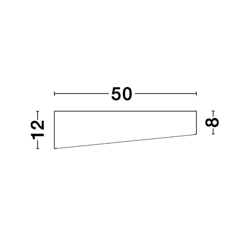 Maßzeichnung der Maggio LED Deckenlampe Ø 50cm Metall Acryl mit Längen- und Höhenangaben.