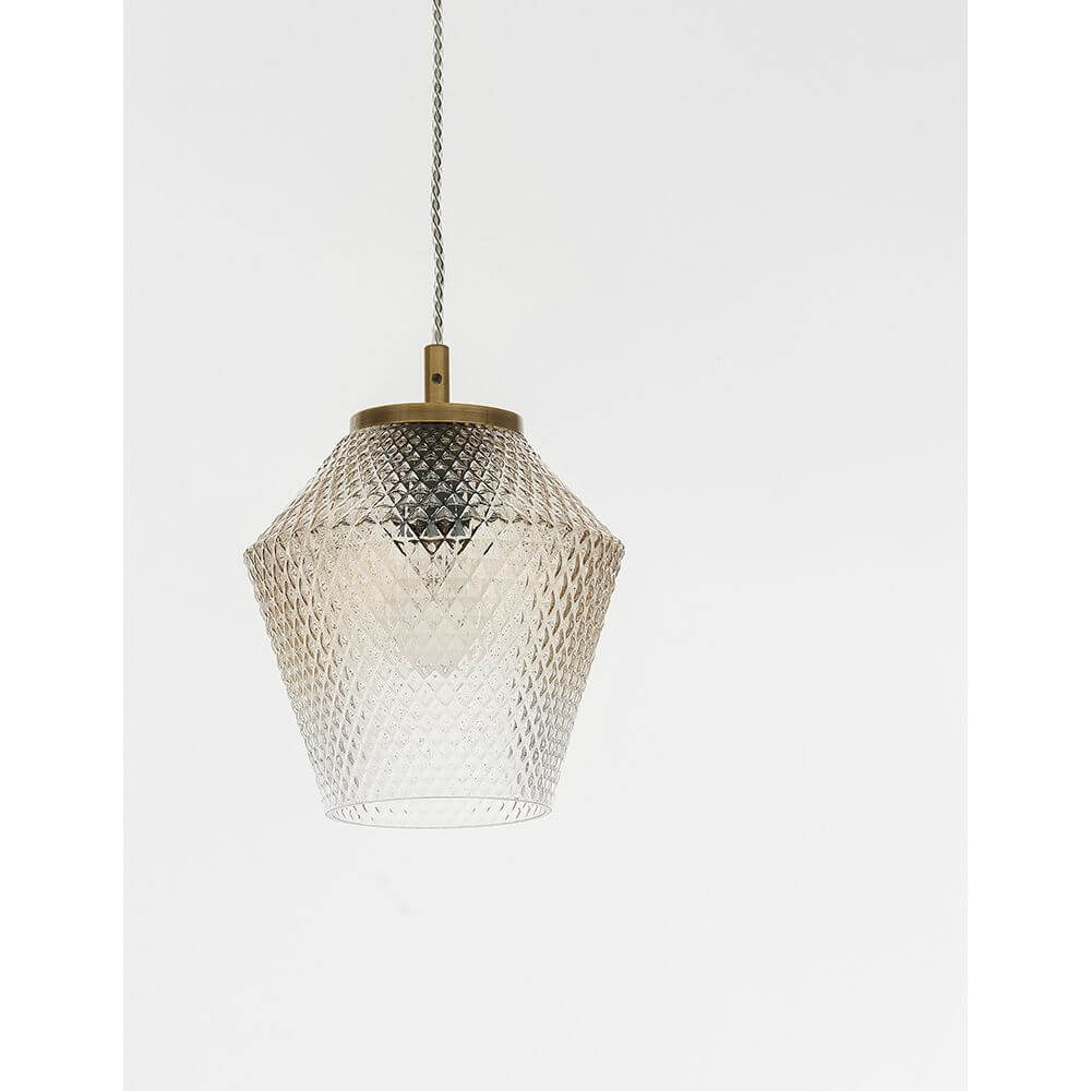 Magio Pendellampe Cognac Farbverlauf mit funkelndem Design und goldener Aufhängung
