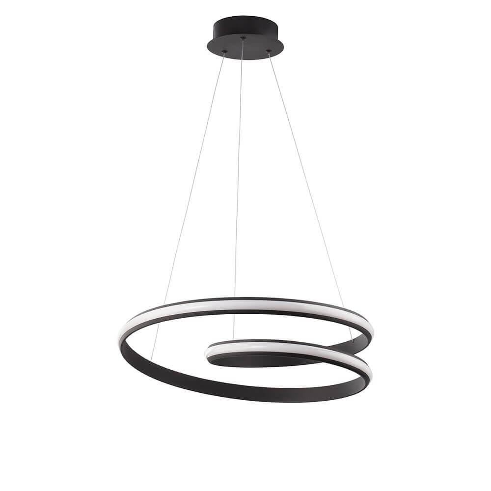 Malvi LED Hängelampe Sandig-Schwarz mit modernem Design in schwarz und weiß, perfekt für Wohnzimmer oder Esstisch.