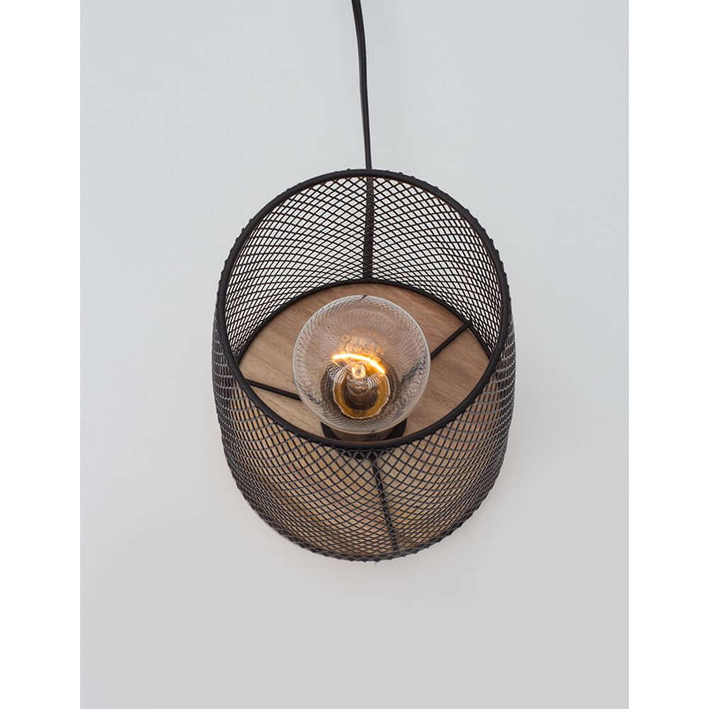 Marco Tischlampe 19cm Metall Holz - stylische Tischleuchte mit Holz- und Metallkombination, ideal für verschiedene Räume.