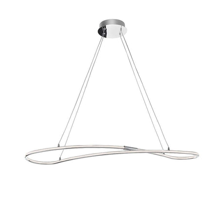Martino LED Hängelampe Chrom mit elegantem Design und warmweißem Licht, ideal für Wohnzimmer oder Essbereich.