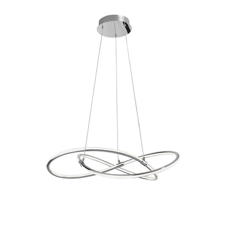 Martino LED Hängeleuchte Ø 60cm Chrom in modernem Design mit schimmerndem Chromfinish.