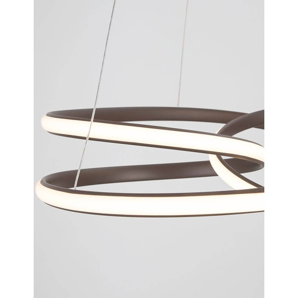 Menton LED Hängeleuchte in modernem Design mit minimalistischem Aluminium und Acryl, warmweißem Licht.