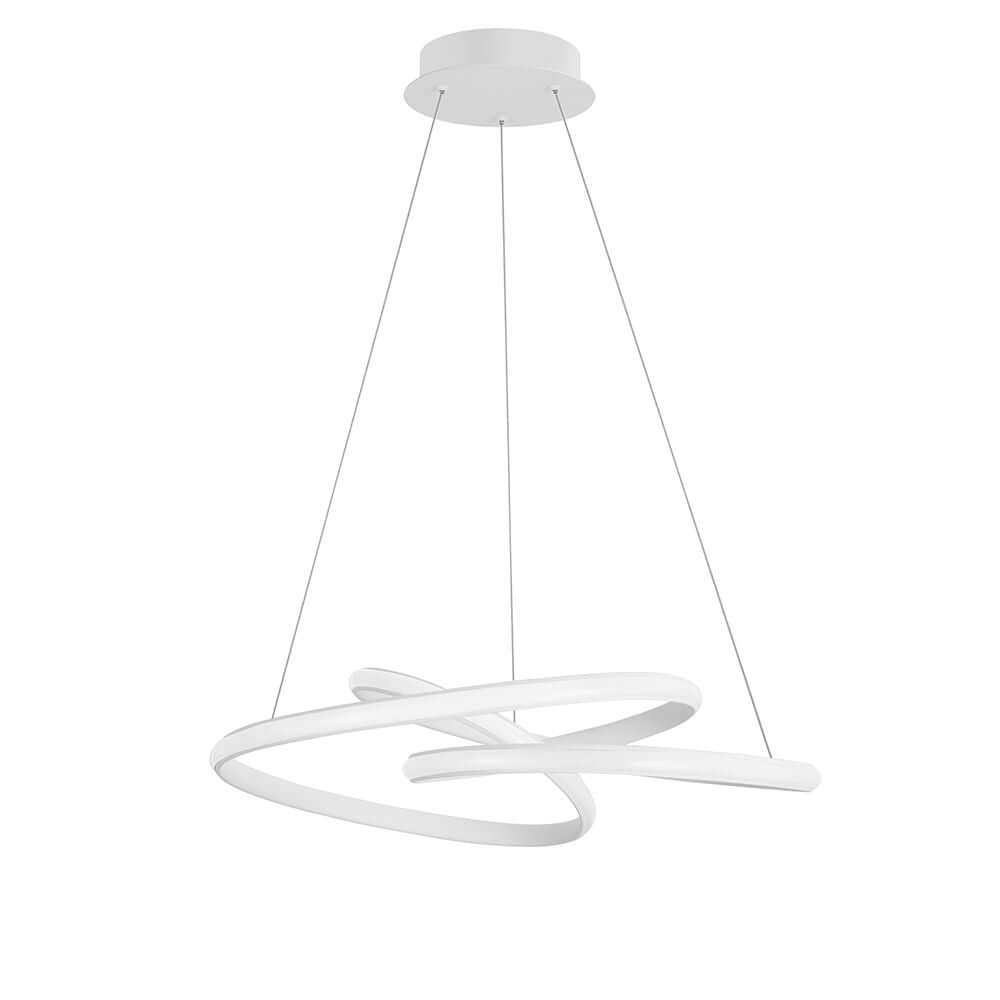 Menton LED Hängeleuchte mit modernem, minimalistischem Design aus Aluminium und Acryl, ideal für Wohnzimmer und Esstisch.