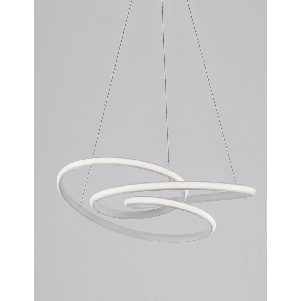 Menton LED Hängeleuchte mit modernem, minimalistischem Design aus Aluminium und Acryl.
