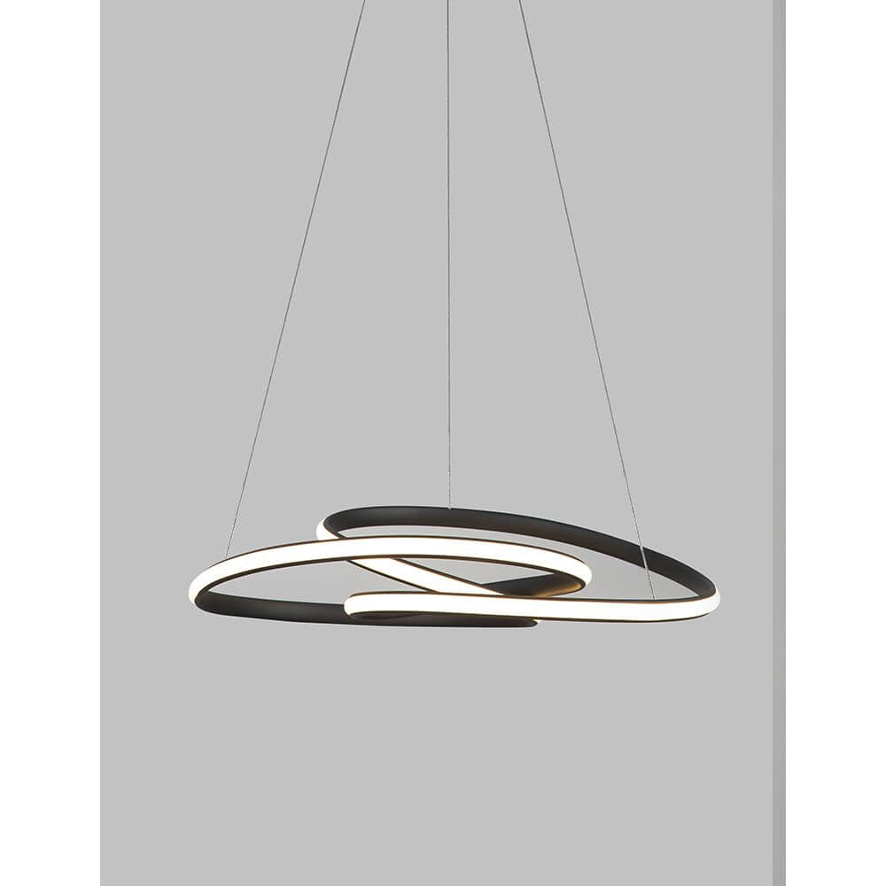 Menton LED Hängeleuchte in modernem, minimalistischem Design aus Aluminium und Acryl.