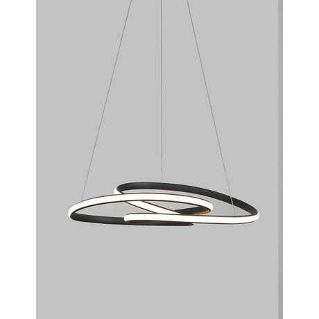 Menton LED pendant light in a modern, minimalist design made of aluminum and acrylic.