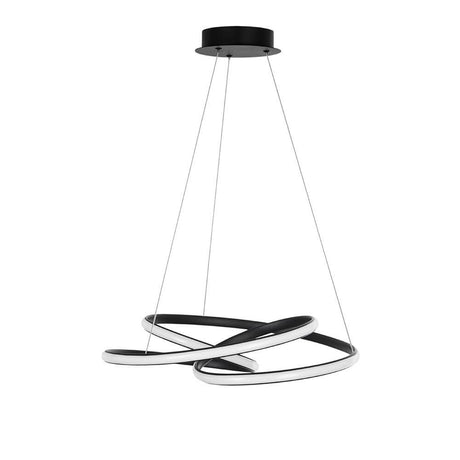 Menton LED pendant light in modern design with aluminum and acrylic, ideal for living rooms or over the dining table.