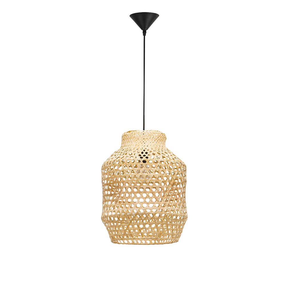 Mia Hängeleuchte aus Rattan im Ethno-Design für Ess- oder Wohnzimmer, vielseitig und gemütlich.