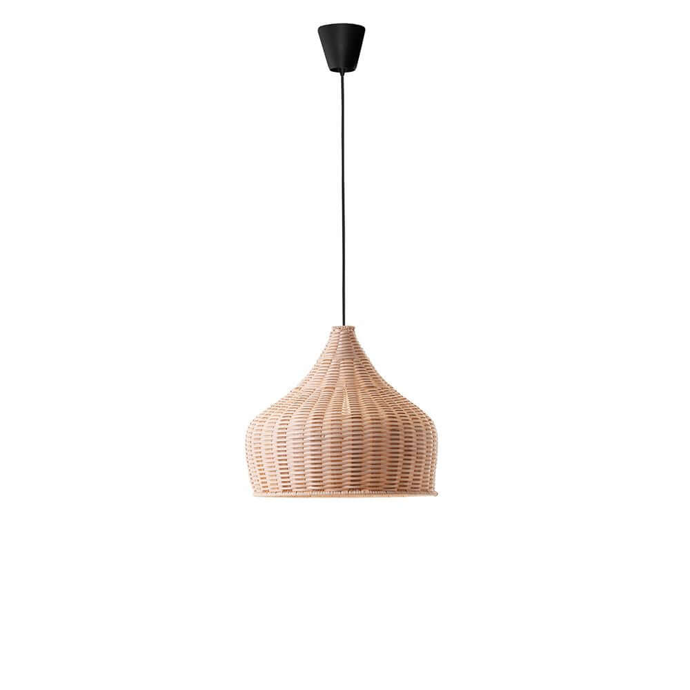 Mia Pendelleuchte Natur Rattan Ø 38,5cm in stilvollem, warmem Design aus Rattan für Ess- und Wohnzimmer.