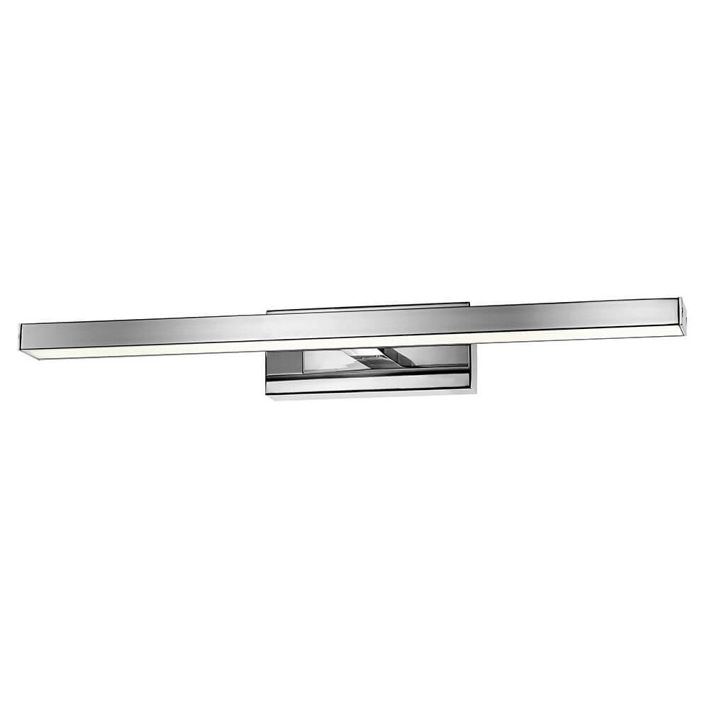 Modena LED Bad-Wandlampe 49cm Metall in verchromtem Aluminium für Badezimmer mit IP44-Zertifizierung.