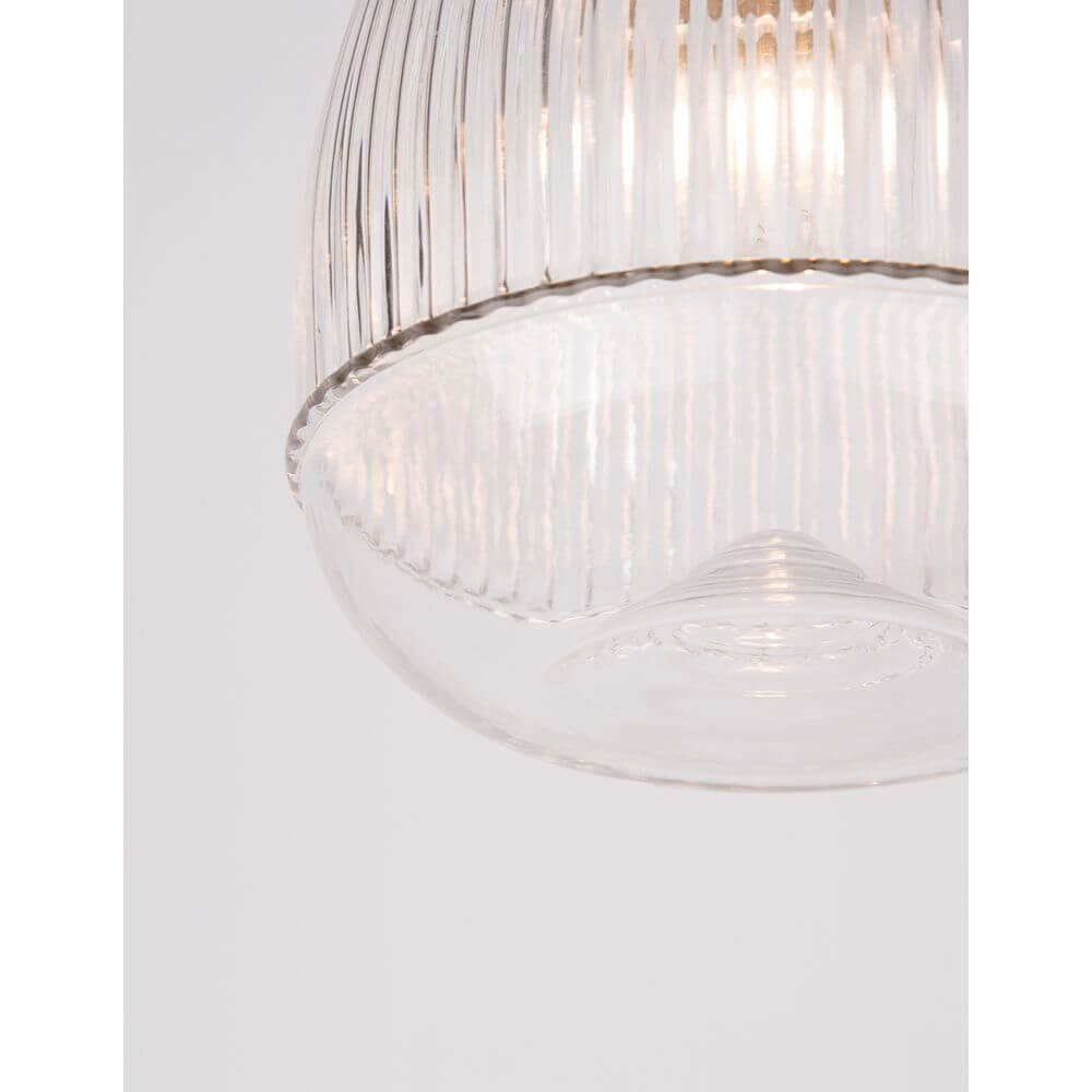 Mond Pendellampe Ø 15cm Glas Gold